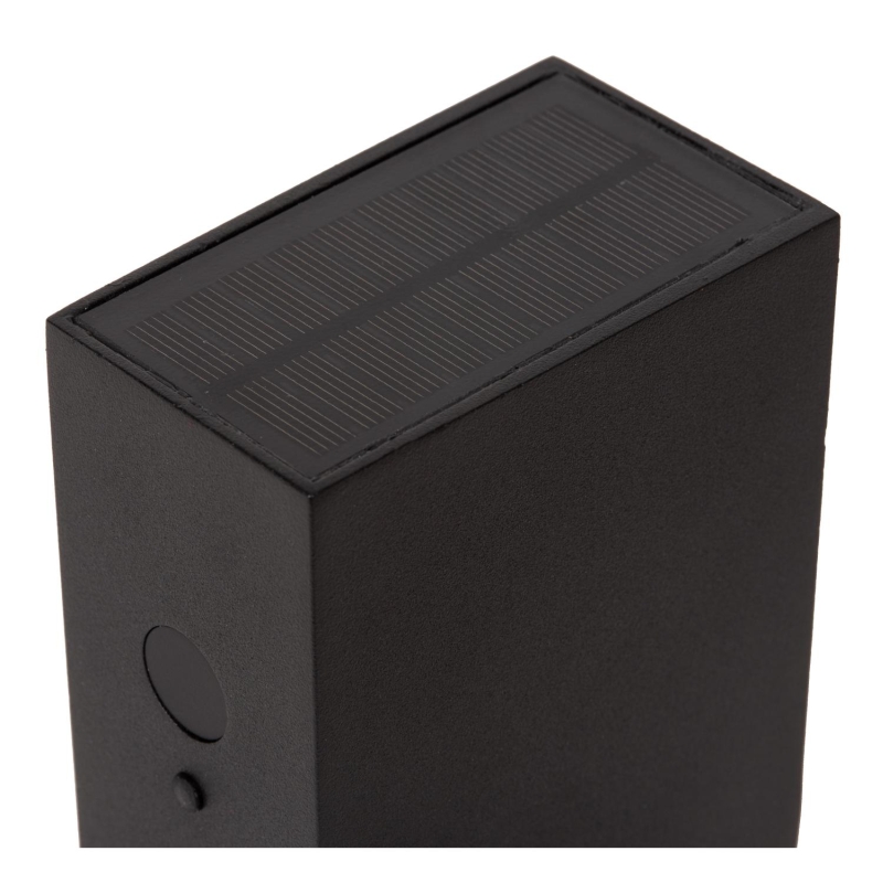 Lucide BOLTON - Nástenné svietidlo Indoor/Outdoor - LED Dim. - 1x1W 2850K/3150K - IP54 - Senzor deň/noc - Čierny